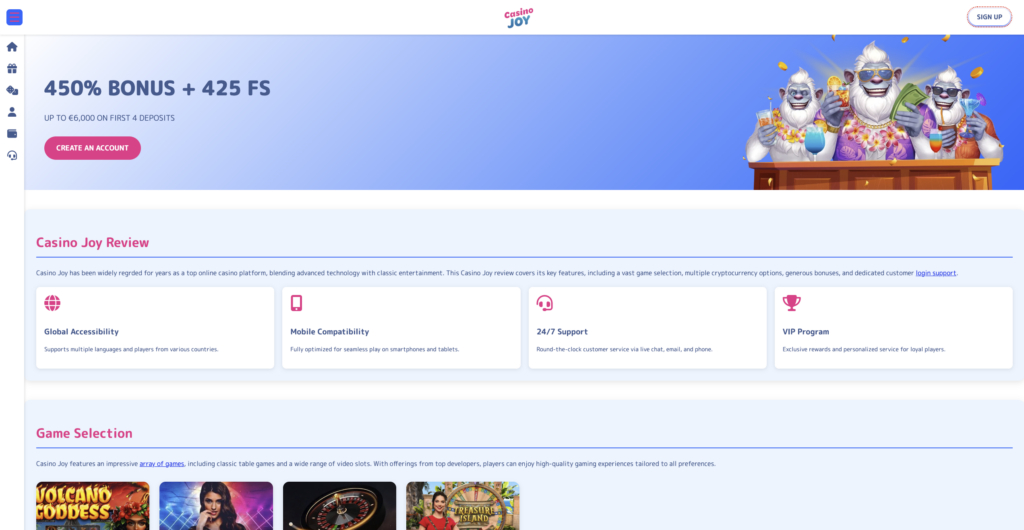 Casino Joy review