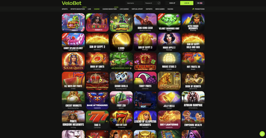 Slot Games velobet