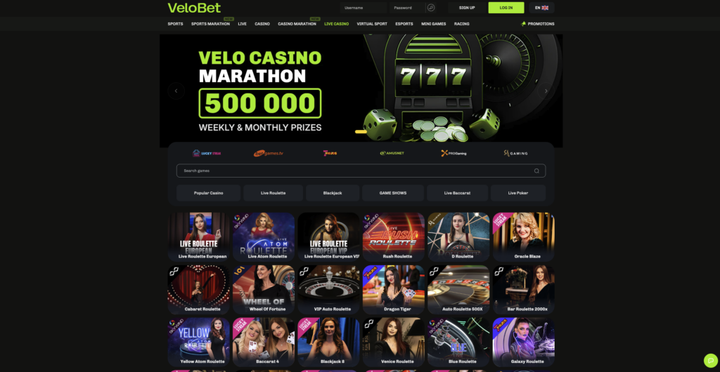 Table Games Velobet