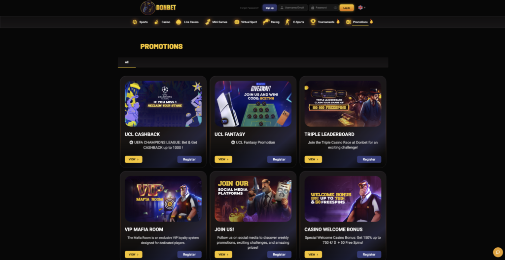 Promotions at DonBet