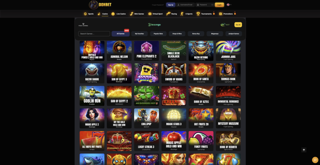 Slot Games Donbet