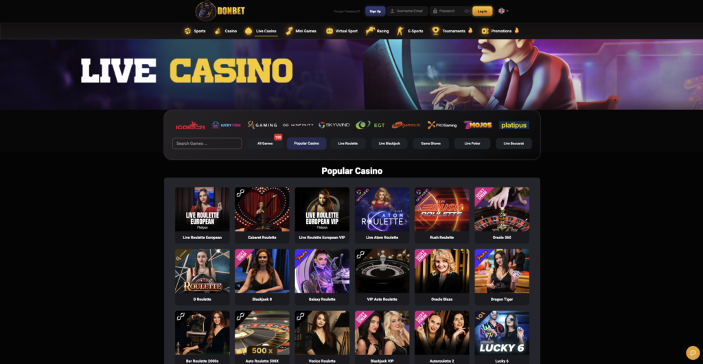 Live Dealer Donbet