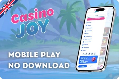 Casino Joy mobile browser no download UK experience