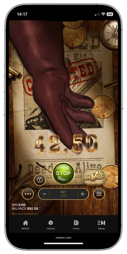 Dead or Alive 3 Wanted mobile Free Spins screen UK