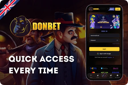 Donbet Casino login page UK