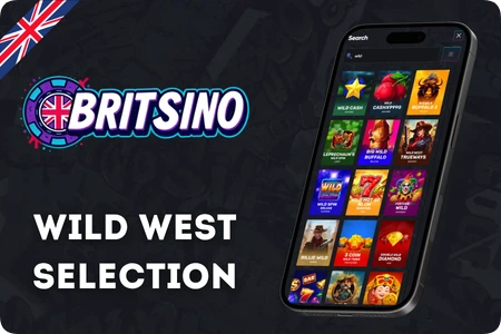 Britsino Casino Wild West slots selection high volatility titles