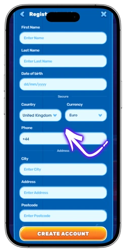 Spinfin Casino registration step 5 UK