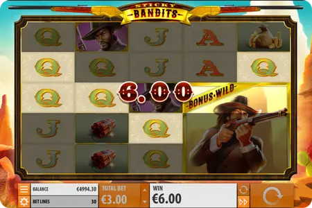 Sticky Bandits Quickspin free spins gameplay UK