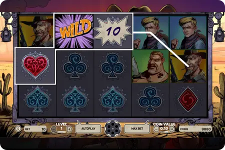 Wild Wild West Great Train Heist NetEnt gameplay UK